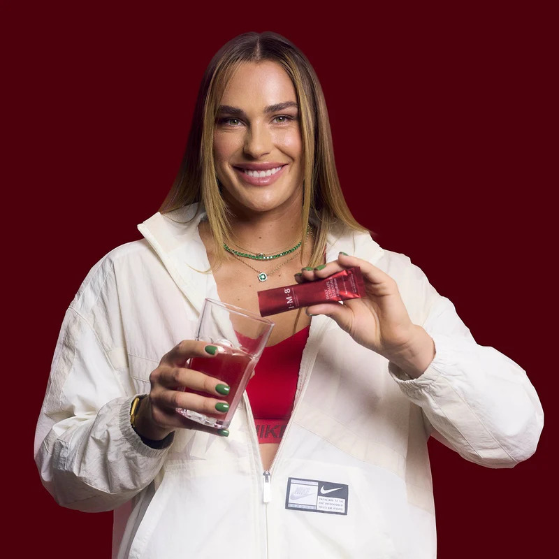 Gaby Dabrowski — Grand Slam champion — with the IM8 daily set